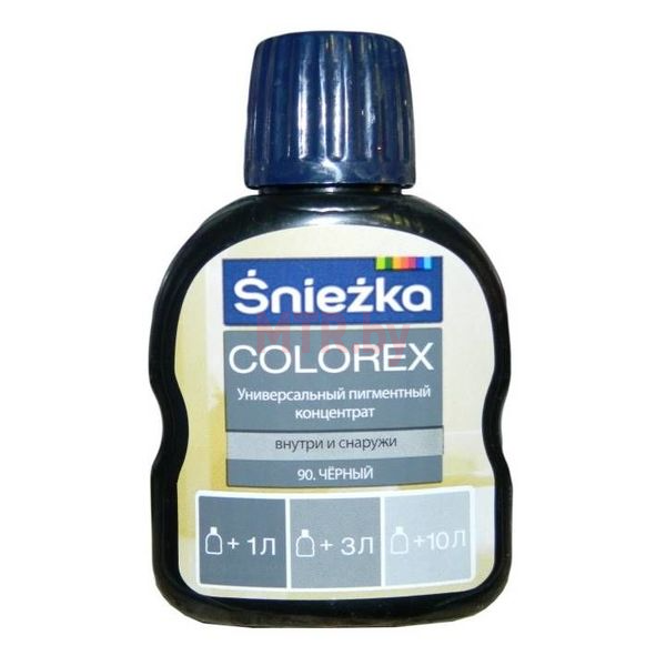 Колер для краски Sniezka Colorex 90 Черный 0,1 л