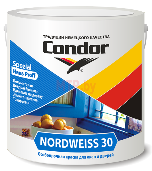Краска водно-дисперсионная Condor Nordweiss 30 3 кг