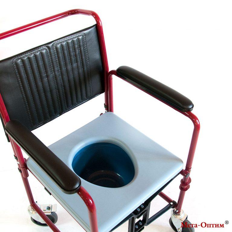 Кресло-каталка с санитарным оснащением Оптим FS692 - фото 2 - id-p173862519