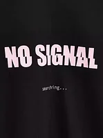 Футболка из хлопка «No signal» CONTE (черно-розовый) 170-84