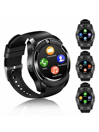 Умные часы Smart Watch V8 Sim карта, Черный, фото 2