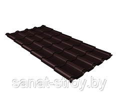 Металлочерепица Kamea Grand Line  0,5 Rooftop Matte RAL 8017 Шоколад