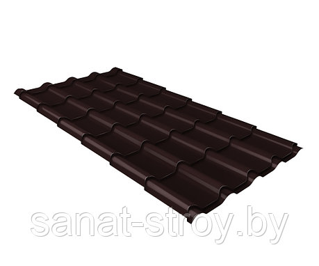 Металлочерепица Kamea Grand Line  0,5 Rooftop Matte RAL 8017 Шоколад, фото 2