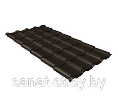 Металлочерепица Kamea Grand Line  0,5 Rooftop Matte RR 32 Темно-коричневый