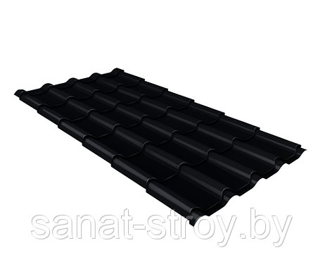 Металлочерепица Kamea Grand Line  0,5 Rooftop Matte  RAL 9005 Черный, фото 2