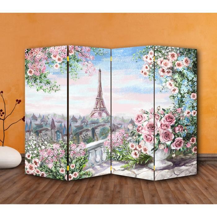Ширма "Картина маслом. Розы и Париж", 200 × 160 см - фото 1 - id-p173821336