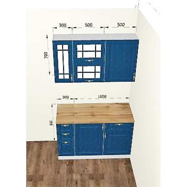 Кухня Гранд (Синий) 1,3м - фото 2 - id-p173887141