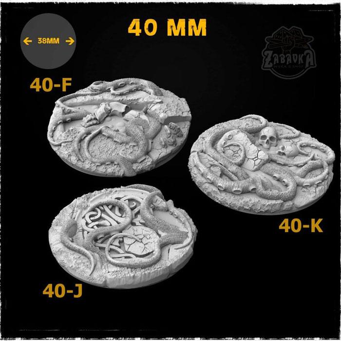 Базы варгеймов: Ктулху / Cthulhu Base Toppers (40 мм) Zabavka