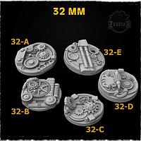 Базы варгеймов: Стимпанк / Steampunk Base Toppers (32 мм) Zabavka