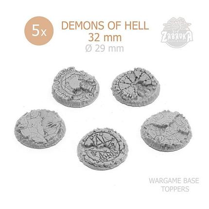 Базы варгеймов: Демоны Ада / Demons of Hell Base Toppers (32 мм) Zabavka, фото 2