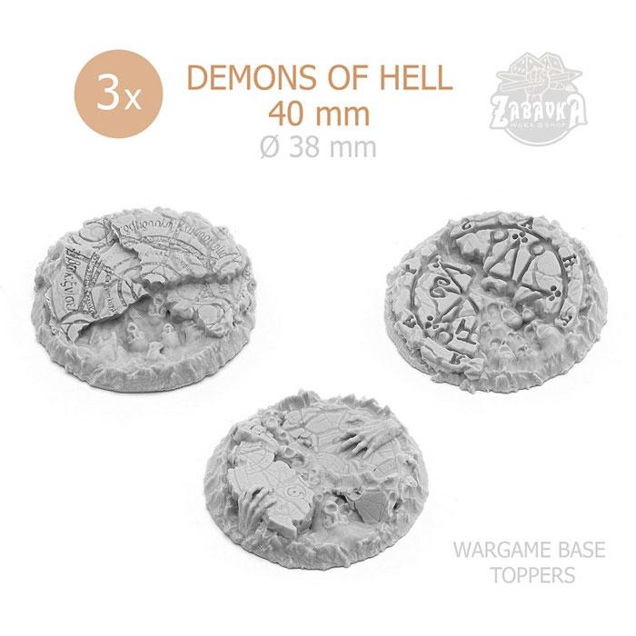 Базы варгеймов: Демоны Ада / Demons of Hell Base Toppers (40 мм) Zabavka - фото 1 - id-p173887669