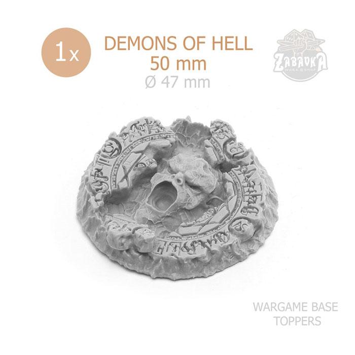Базы варгеймов: Демоны Ада / Demons of Hell Base Toppers (50 мм) Zabavka - фото 1 - id-p173887670