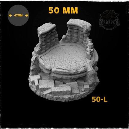 Базы варгеймов: Готические руины / Gothic Ruins Base Toppers (50 мм) Zabavka, фото 2