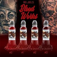 Краска World Famous Tattoo Ink Big Joel's Blood Works Color Set - 4шт 30мл