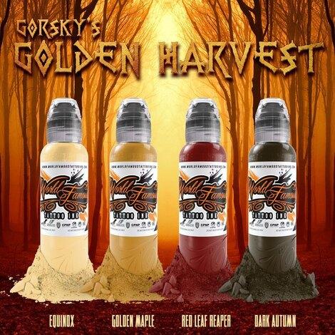 Краска World Famous Tattoo Ink Damian Gorski Golden Harvest Set 4шт, 30 мл - фото 1 - id-p173906366