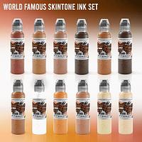 Краска World Famous Tattoo Ink 12 Color Skintone Set