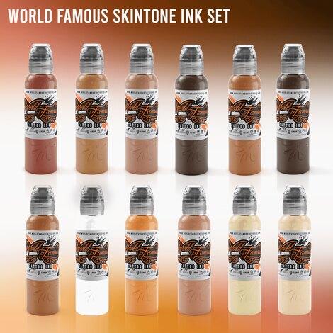 Краска World Famous Tattoo Ink 12 Color Skintone Set - фото 1 - id-p173906375