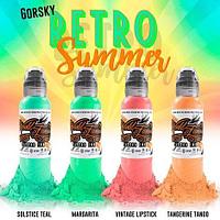 Краска World Famous Tattoo Ink Damian Gorski Retro Summer Set 4шт, 30мл