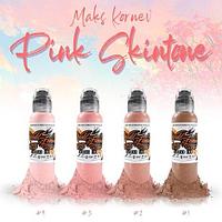 Краска World Famous Tattoo Ink MAKS KORNEV'S PINK SKINTONE SET - 4шт, 30 мл