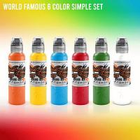Краска World Famous Tattoo Ink World Famous Simple Color Set - 6шт