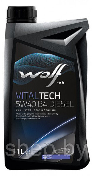 Моторное масло WOLF VitalTech 5W40 B4 Diesel 1L - фото 1 - id-p173917549