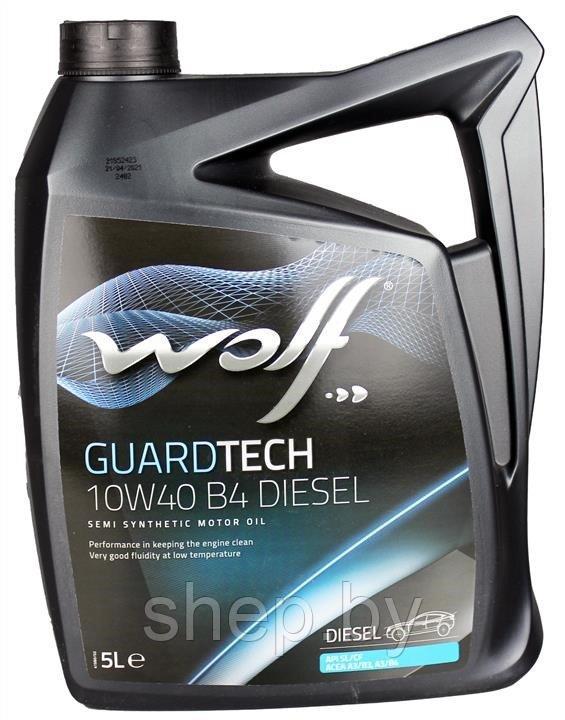 Моторное масло WOLF Guardtech B4 Diesel 10W40 5L - фото 1 - id-p173917597