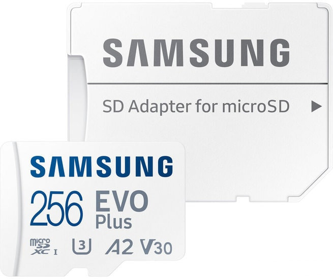 Карта памяти Samsung EVO Plus 2021 microSDXC 256GB (с адаптером)