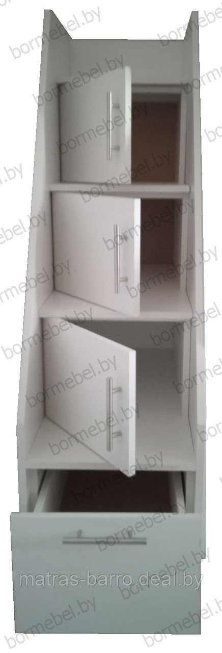 Лестница-комод для двухъярусной кровати белая - фото 2 - id-p173922656