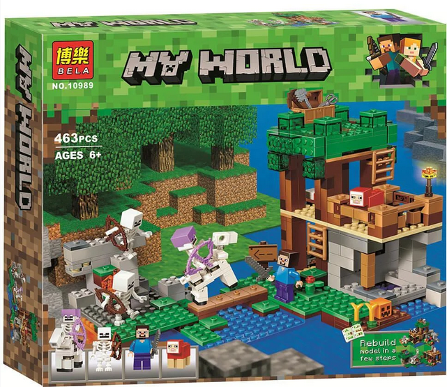 Детский конструктор майнкрафт My World Bela 10989 Нападение армии скелетов Minecraft (аналог LEGO 21146)