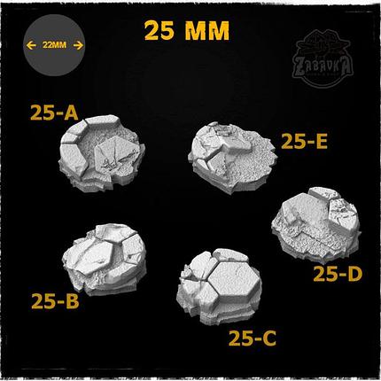 Базы варгеймов: Шестигранные плитки / Hex Tiles Base Toppers (25 мм) Zabavka, фото 2