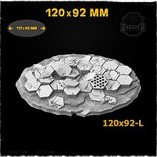 Базы варгеймов: Шестигранные плитки / Hex Tiles Base Toppers (120x92 мм) Zabavka