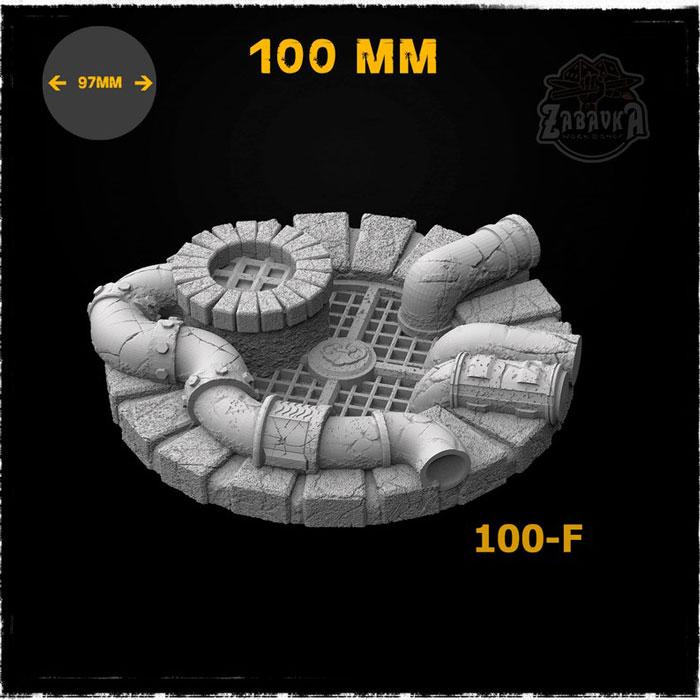 Базы варгеймов: Канализация / Sewers Base Toppers (100 мм) Zabavka - фото 1 - id-p173924980