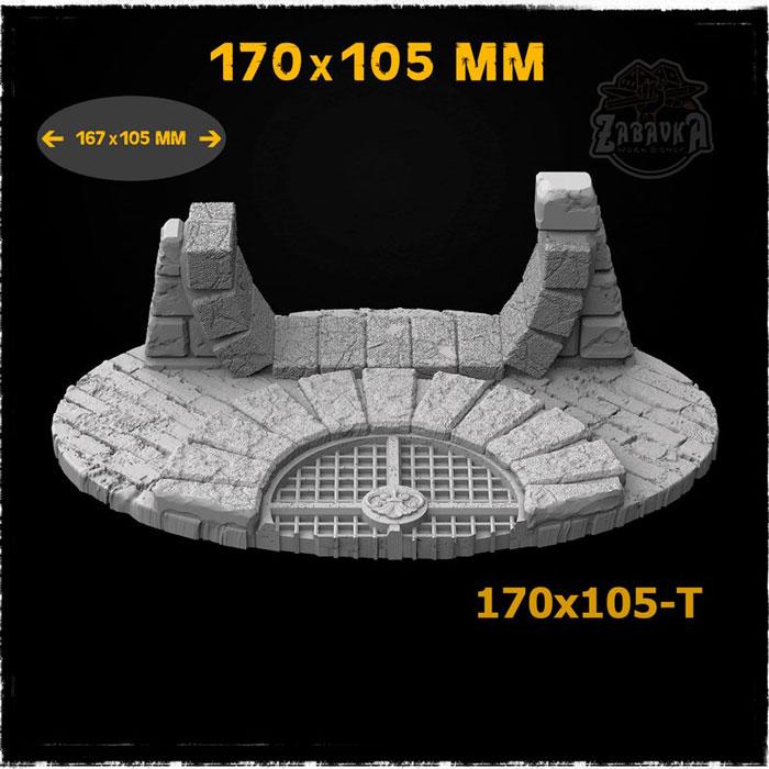 Базы варгеймов: Канализация / Sewers Base Toppers (170x105 мм) Zabavka