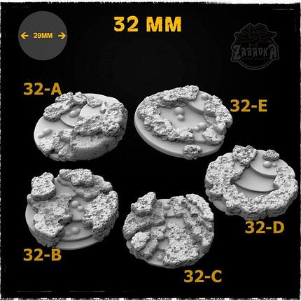 Базы варгеймов: Лава / Lava Base Toppers (32 мм) Zabavka, фото 2