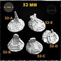 Базы варгеймов: Кладбище-1 / Graveyard-1 Base Toppers (32 мм) Zabavka