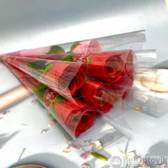 Декоративный цветок Роза из мыла 35 см