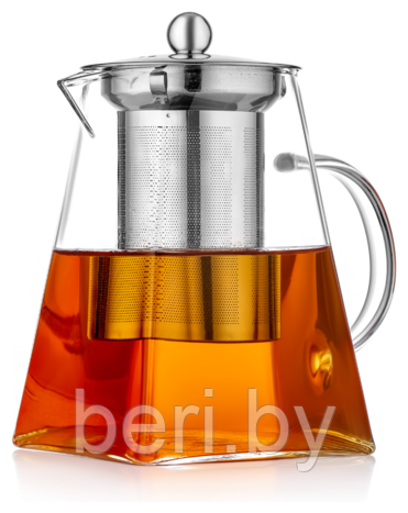 KL-3216 Заварочный стеклянный чайник с фильтром, 750 мл, заварник для чая - фото 2 - id-p173925220