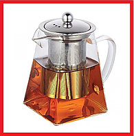 KL-3216 Заварочный стеклянный чайник с фильтром, 750 мл, заварник для чая