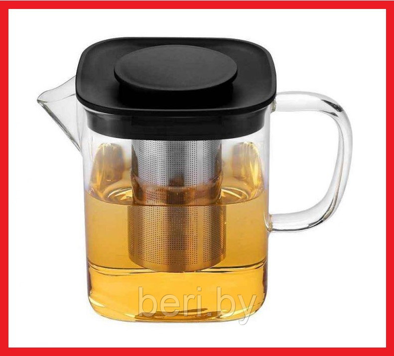 KL-3219 Заварочный стеклянный чайник Kelli, 1100 мл, заварник для чая - фото 1 - id-p202244751