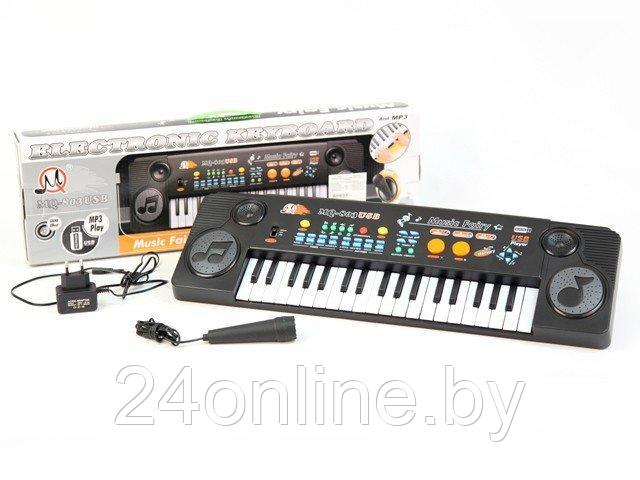 Детский синтезатор пианино MQ803 с USB и микрофоном - фото 1 - id-p173933350