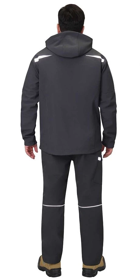 Костюм "СИРИУС-Спейс" куртка, брюки, софтшелл т.серый - фото 4 - id-p173935238