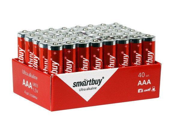 Батарейка алкалиновая Smartbuy LR03/40 bulk (40/960)  (SBBA-3A40S)