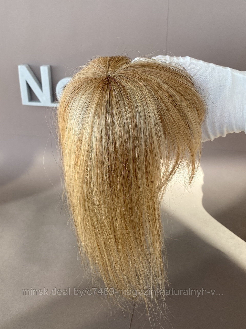 Накладки из натурального волоса с чёлкой (цвет 12-60 мелирование) - фото 3 - id-p173950571