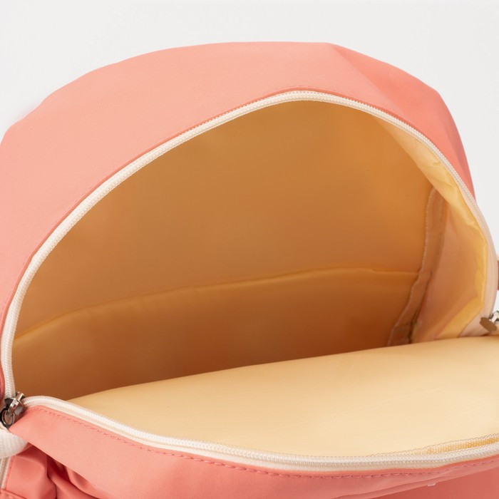 Рюкзак на молнии, 2 наружных кармана, 2 боковых кармана, цвет розовый - фото 4 - id-p173952980