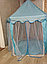 Детская игровая палатка-домик "Шатер" на природу на дачу, голубой 140х140х135 см, фото 2