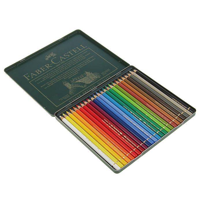 Карандаши художественные цветные Faber-Castell Polychromos® 24 цвета, в металлической коробке - фото 2 - id-p173953119