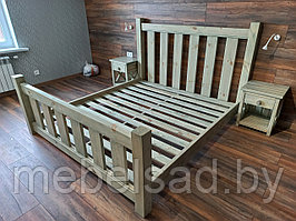 Кровать деревянная со столиками "Кантри Элегант" Ш1800мм*Д2000мм