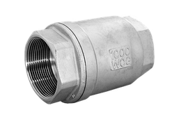 Обратный клапан муфтовый прямой нержавеющий, AISI304 DN50 (2"), (CF8), PN40