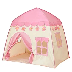 Детский игровой домик детская игровая палатка замок шатер розовая, голубая для девочек  130*130*100