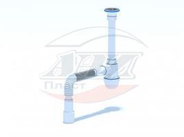 C1015  Сифон АНИ 1 1/4"*40 с гибкой трубой 40*40/50
